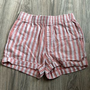Old Navy Linen Blend Striped High Waisted Shorts 3.5” inseam